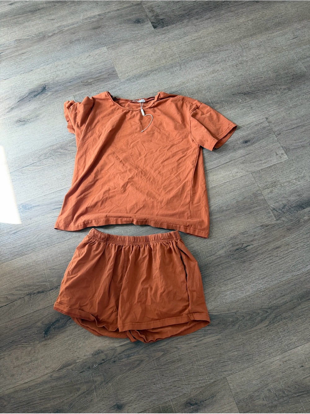 Women's Relaxed Crewneck Tee in Rust Orange